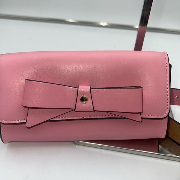 Kate Spade Pink Leather Bow Belt Bag S/M - Picture 5 of 10